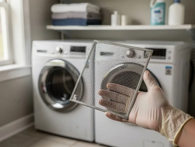 East Hartford Dryer Vent Cleaning specialist performing detailed lint trap cleaning service in East Hartford